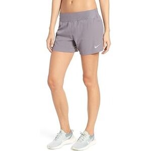 Sz Small Nike Women Dri-FIT Running Shorts Grey Silver BQ5927-056 New